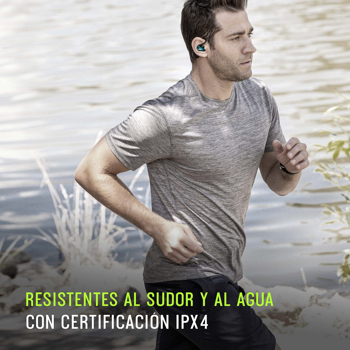 Shure AONIC 215 TW2 Aurictos de Aislamiento de Sonido inalámbrico True Wireless con tecnología Bluetooth 5, Fit Secure Over-The-Ear, 32 Horas de duración de batería (Gen 2) Azul