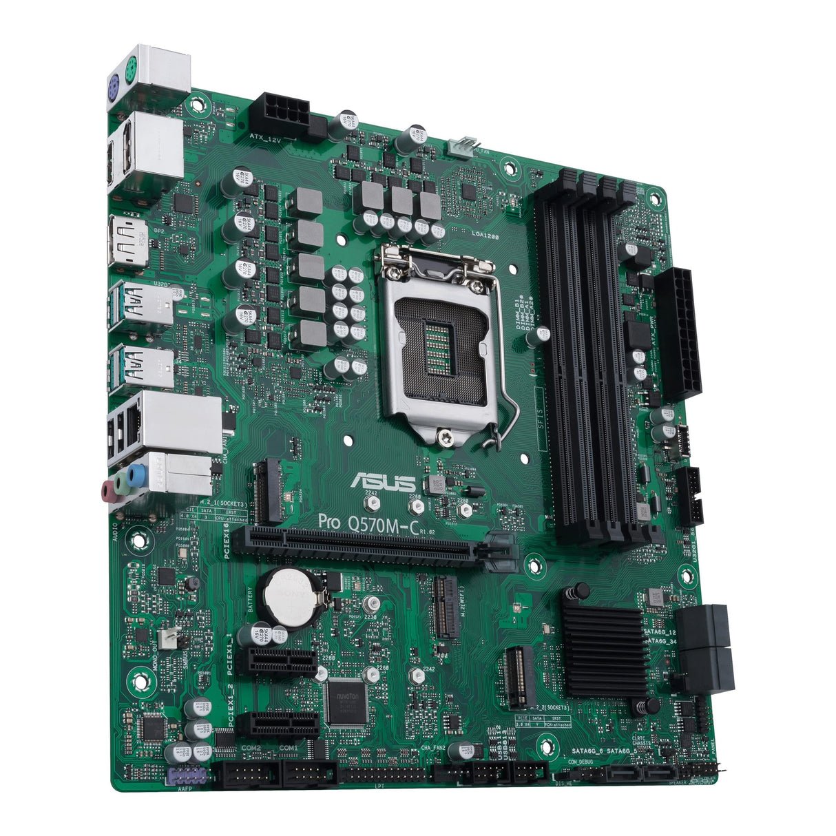 ASUS Pro H610M-C CSM Placa Base mATX, Intel H610, LGA1700, DDR5, PCI 5.0, LAN Intel 1Gb, Realtek 7.1 Surround, 1xM.2, 4xSATA 6GB/s, USB 3.2 Gen 2, ASUS Control Center Express, Negro