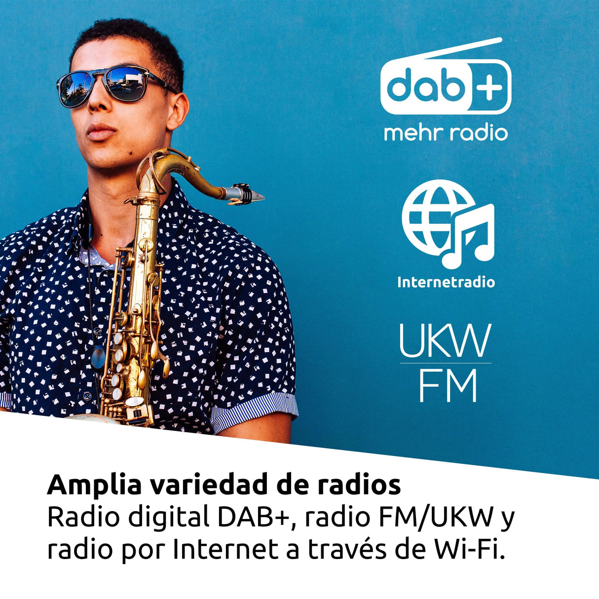 TechniSat DIGITRADIO 143 CD (V3) - sintonizador HiFi Digital, Radio por Internet (Dab+, FM, Bluetooth, Spotify Connect, Reproductor de CD, WLAN, Ancho 43,5 cm, Control de aplicación y Remoto) Plata