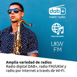 TechniSat DIGITRADIO 143 CD (V3) - sintonizador HiFi Digital, Radio por Internet (Dab+, FM, Bluetooth, Spotify Connect, Reproductor de CD, WLAN, Ancho 43,5 cm, Control de aplicación y Remoto) Plata
