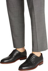 Tommy Hilfiger Calzado Derby Hombre Thunit Leather con Puntera Redonda, Negro (Black), 42