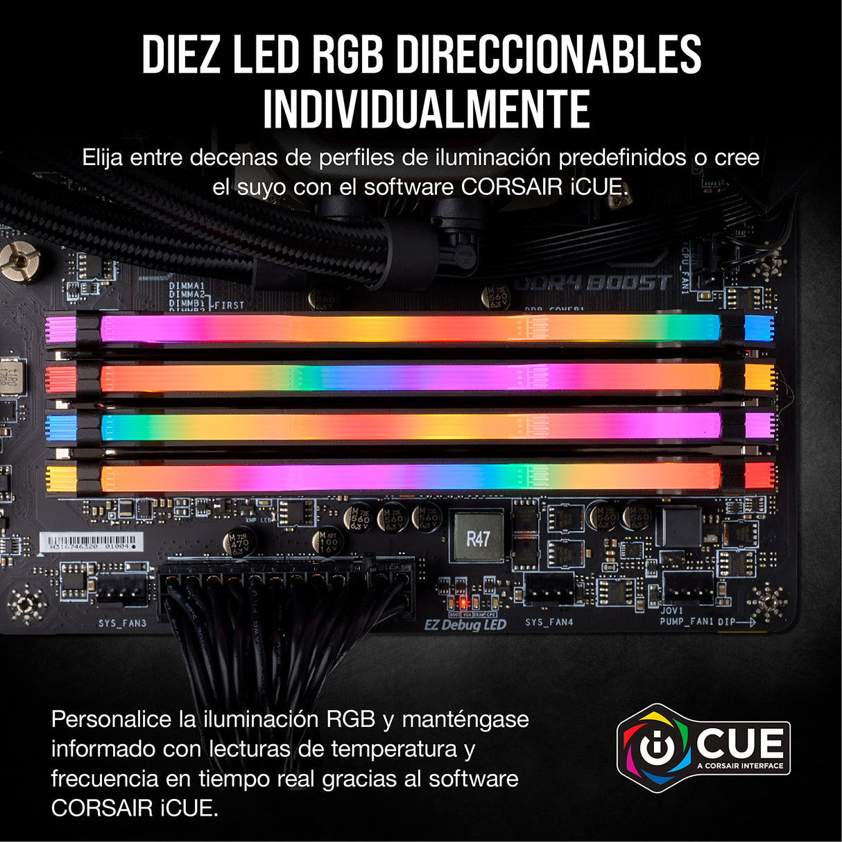 Corsair Vengeance RGB Pro 32GB (2x16GB) DDR4 4000 (PC4-32000) C18 Optimizado para AMD X570 - Negro, CMW32GX4M2Z4000C18