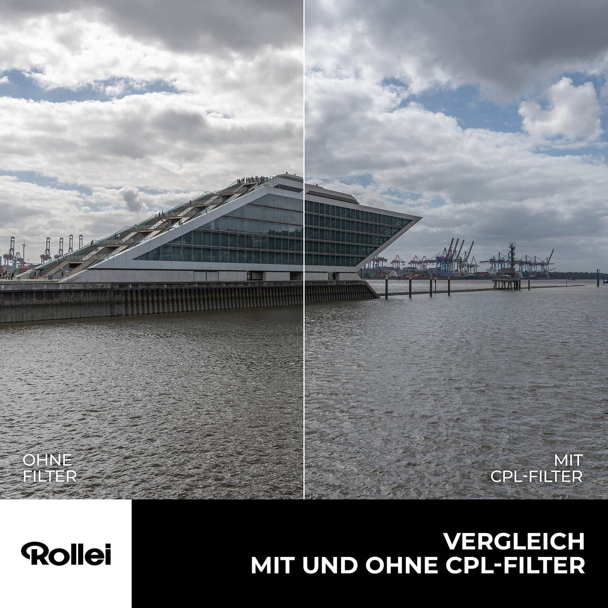 Rollei F:X Pro - Juego de filtros Redondos magnéticos ND Mark II en 62 mm. Juego de filtros magnéticos Rollei Compuesto de CPL, ND8, ND64, ND1000 y Anillo Base magnético, Ideal para la exposición