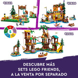 Lego Friends Campamento de Aventura: Casa del Árbol con 5 Animales de Juguete, Regalo para Niñas y Niños de 8 Años o Más, 5 Mini Muñecas y Muñecos y Figura de Búho, Casita de Muñecas 42631