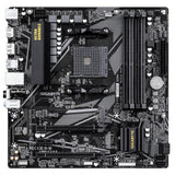GIGABYTE B550M DS3H AC R2 Placa Base - Procesadores AMD Ryzen 5000, VRM de 5+3 Fases, hasta 4733 MHz DDR4 (O.C.), 1x M.2 PCIe 4.0 + 1x M.2 PCIe 3.0, Wi-Fi 5, LAN 1 GbE, USB 3.2 Gen 1
