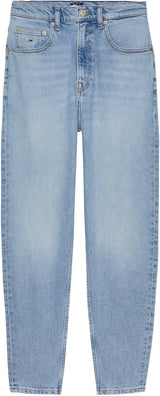 Tommy Jeans Vaqueros Mujer Mom Jeans Cintura Alta, Azul (Denim Light), 28W/26L