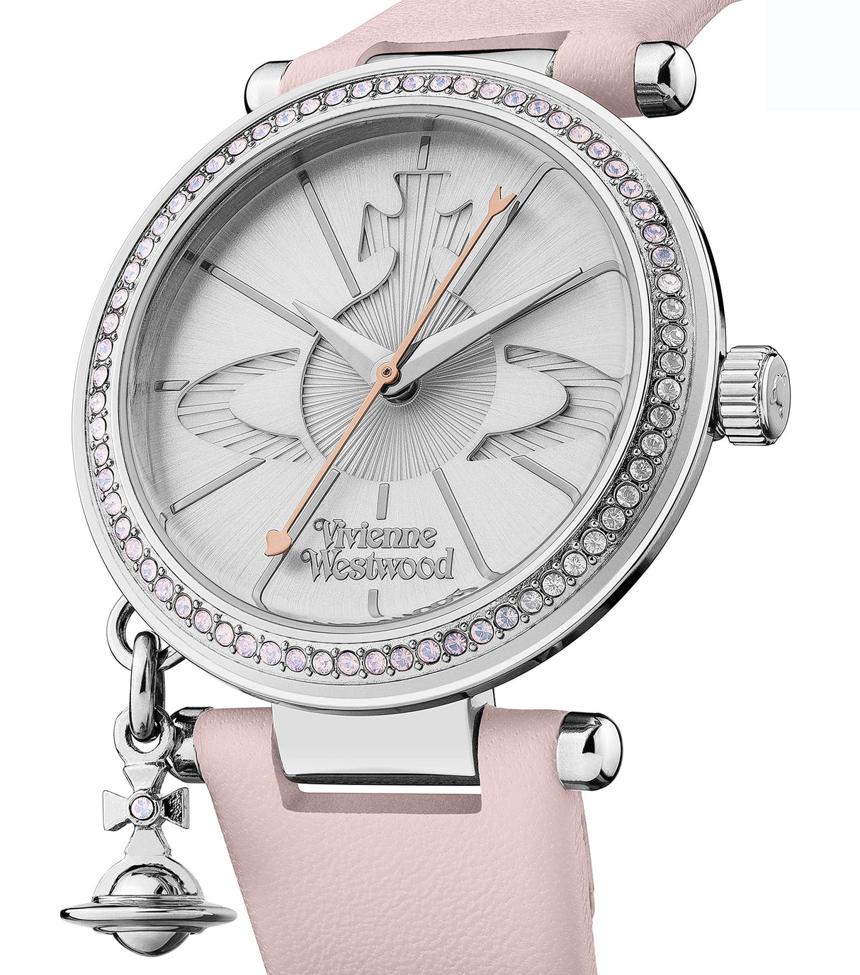 Vivienne Westwood Reloj Analógico para Mujeres de Cuarzo con Correa en Cuero VV006SLPK
