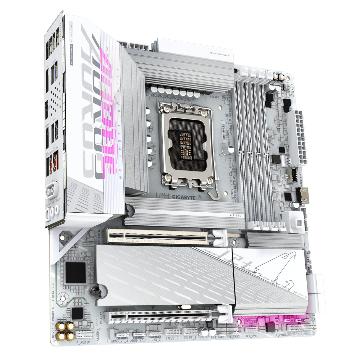 GIGABYTE B860M AORUS Elite WF6E Ice Placa Base - CPUs Intel Core Ultra, VRM de 12+1+2+1 Fases, hasta 9200MHz DDR5, 1xPCIe 5.0 + 2xPCIe 4.0 M.2, LAN 2,5 GbE, WiFi 6E, USB 4