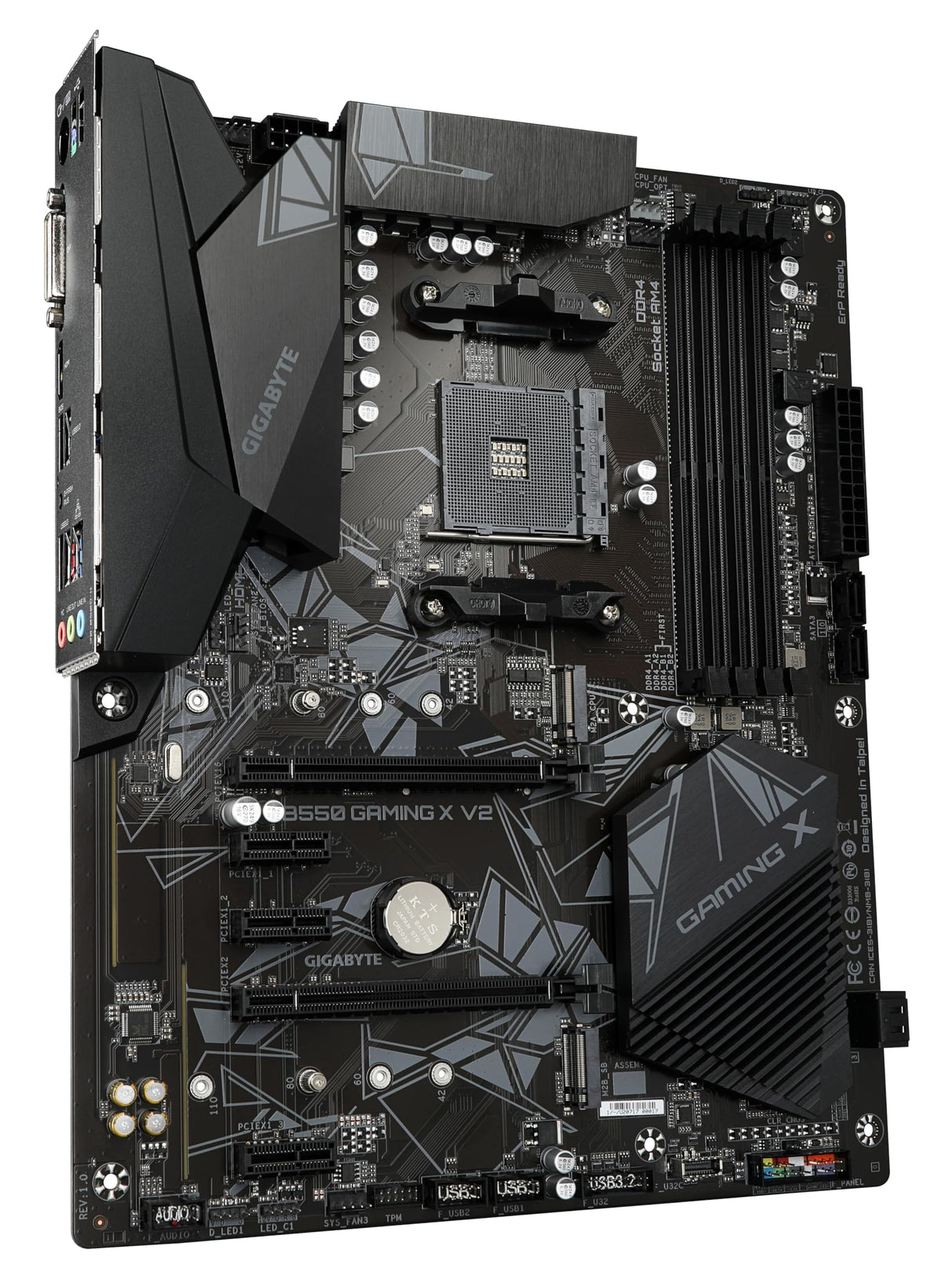 GIGABYTE B550 Gaming X V2 Placa base - Procesadores AMD Ryzen 5000, VRM de 10+3 fases, hasta 4733 MHz DDR4, 1xPCIe 4.0 + 1xPCIe 3.0 M.2, LAN 1GbE, USB 3.2 Gen 2