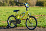 Huffy Moto X para niños, Unisex Juvenil, Amarillo, 18 "