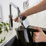 Swan Alexa Hervidor Agua Eléctrico Inteligente WIFI Smart Kettle 1,5L, Inalámbrico, Pantalla LED Táctil, Función Mantener Caliente, Pared Aislada Acero Inoxidable, 1800W, Negro, SK14650BLKN
