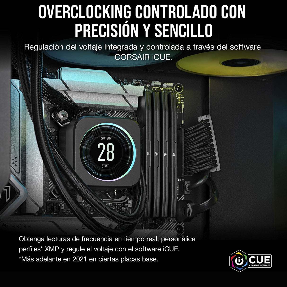 CORSAIR Vengeance DDR5 RAM 32GB (2x16GB) 6000MHz CL28 Intel XMP iCUE Memoria de Ordenador Compatible – Negro (CMK32GX5M2B6000C28)