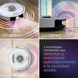 Shark PowerDetect Robot Aspirador, Vaciado automático, navegación 3D y LiDAR, Base antialérgenos, tecnología NeverStuck, para alfombras, Suelos y Pelo de Mascotas, WiFi/App, Blanco, AV2820VEEUWH