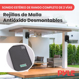 Pyle altavoces, Duales, Resistentes al agua y a la intemperie, Montaje en pared o techo, 5.25”, Ideal para uso en piscinas, Patios, Terrazas, Espacios interiores