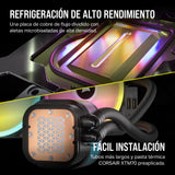 Corsair iCUE Link H115i RGB Refrigerador Líquido RGB para CPU - 280mm AIO - Ventiladores QX140 RGB - Se Adapta a Intel® LGA 1700, AMD® AM5 - Concentrador de Sistema iCUE Link Incluido - Negro