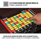 Akai Professional APC Mini MK2, Controlador MIDI USB para Lanzar Clips con Ableton Live, 64 Pads, Modalidad Nota y Batería, Mesa de Mezclas MIDI, Negro