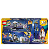 LEGO 31142 Creator 3en1 Montaña Rusa Espacial, Torre de Caída Libre o Tiovivo, Maqueta de Parque de Atracciones, Juguete de Construcción con Cohete Espacial, Planetas y Ladrillos Luminosos