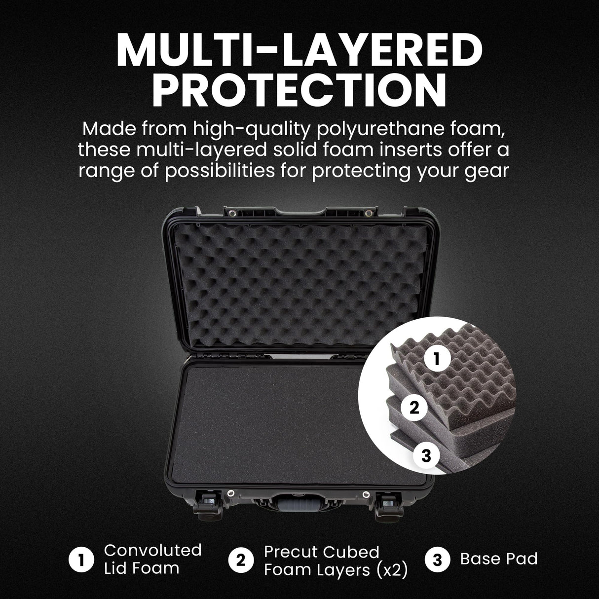 Nanuk Wheeled Series 935 NK-7 - Maleta de protección Impermeable de Resina Ligera e Inserto de Espuma, Color Negro