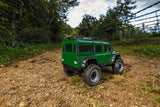 Carson 500404236 1:8 Land Rover Defender 100% RTR British Vert - Voiture radiocommandée, véhicule RC, Batteries et radiocommande incluses, Vitesse km/h, Temps de conduite 20 min