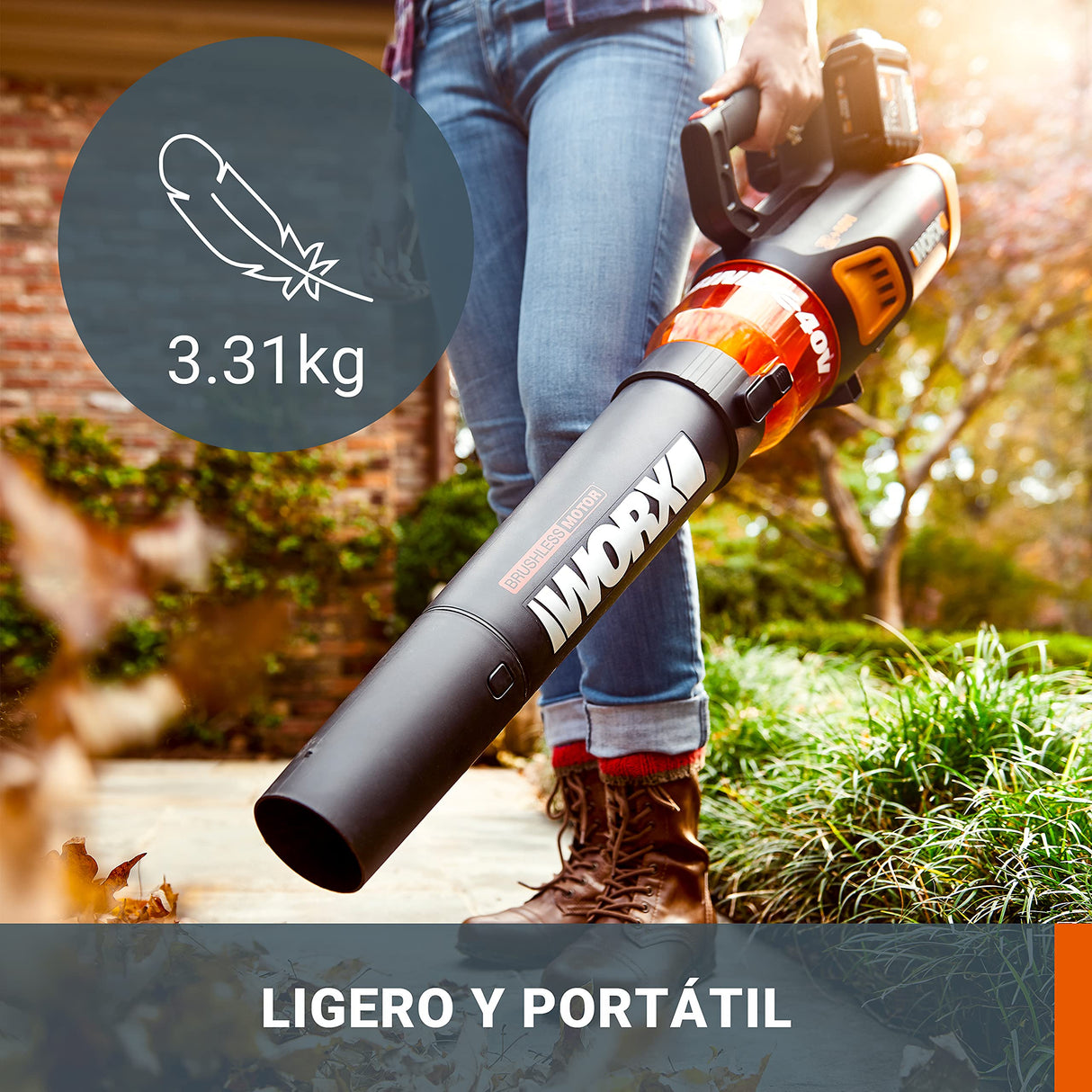 WORX Soplador a batería WG584E.9