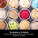 Ninja CREAMi Heladera multifunción, 1,4 l de capacidad, 3 tarrinas, 7 programas, Helado, Gelato, Sorbete, Smoothie bowl, Batido y más, en negro y plata, NC300EU