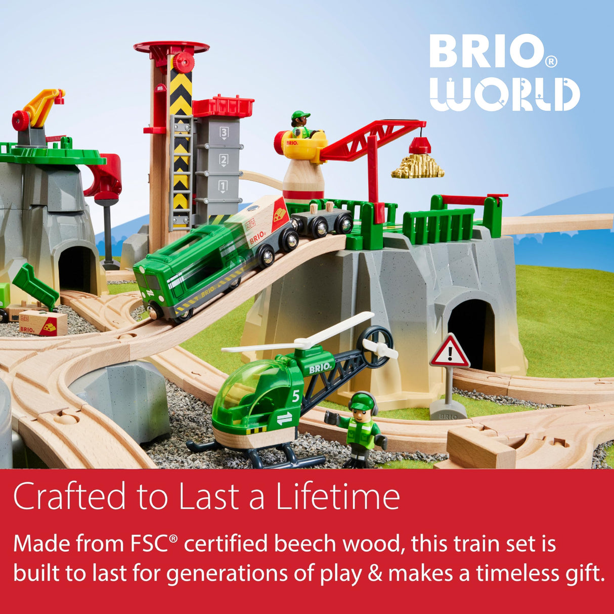 BRIO World - Set de Carga de montaña, Circuito de Tren con Accesorios, 49 Piezas, Edad 3+ Años