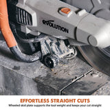 Evolution Power Tools R350DCT - Sierra de hormigón, sierra de corte, para cortar hormigón, piedra, ladrillo, tejas y más, cortador de disco eléctrico de 350 mm, hoja de diamante premium, 230 V, 350 mm