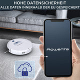 Rowenta Aspirador robótico X-plorer Serie 45 RR8277, Cepillo motorizado Activo, 3 Modos de navegación, Sistema Aqua Power, sensores avanzados, batería de Iones de Litio Duradera, 150 min. Duración