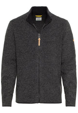 camel active 409525/8K28 Suéter cárdigan, Gris Grafito, XL para Hombre