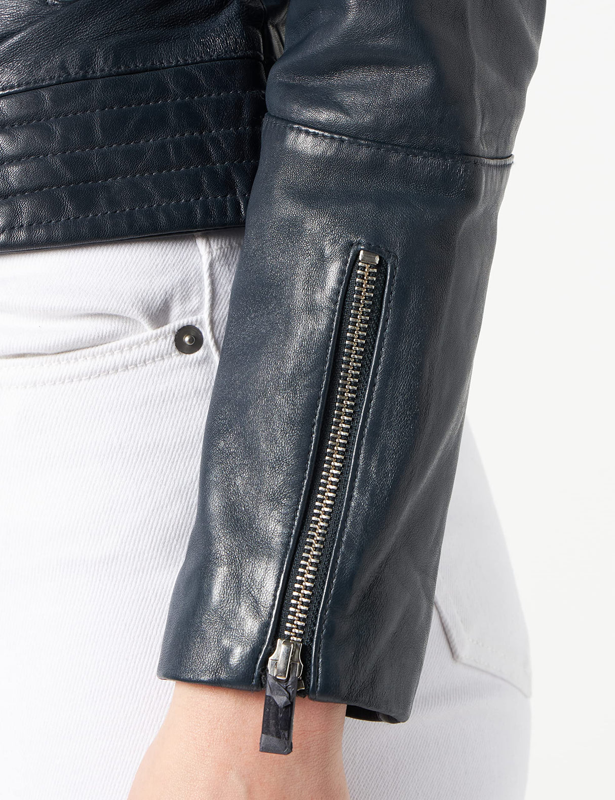 Naf Naf Cbiker Blazer, Azul Marino, 38 para Mujer