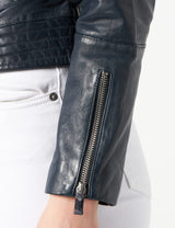 Naf Naf Cbiker Blazer, Azul Marino, 38 para Mujer
