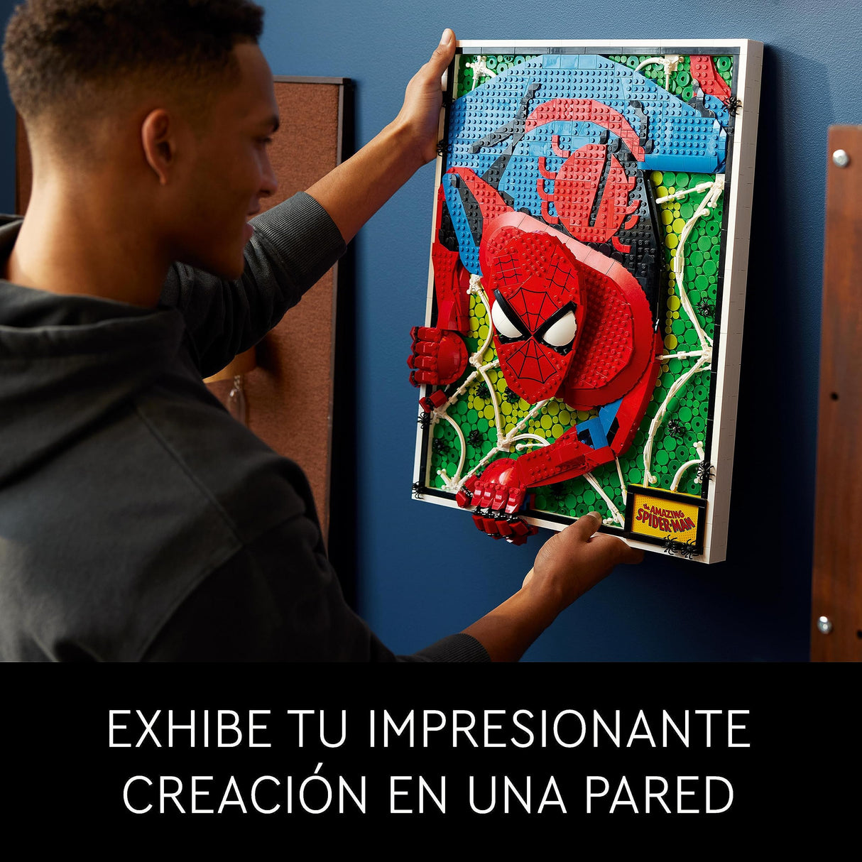 LEGO Art El Increíble Spider-Man Set Mural 3D, Póster de Lienzo para Construir, Decoración de Súperhéroe para el Hogar, Actividad Creativa, Regalo de Cómic para Adolescentes y Adultos 31209