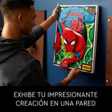 LEGO Art El Increíble Spider-Man Set Mural 3D, Póster de Lienzo para Construir, Decoración de Súperhéroe para el Hogar, Actividad Creativa, Regalo de Cómic para Adolescentes y Adultos 31209