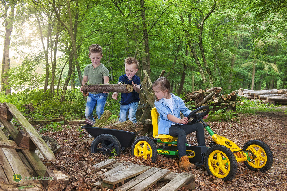 BERG Pedal Gokart Buddy John Deere | Coche de Pedales, Seguro y Estabilidad, Juguete para niños Adecuado para niños de 3 a 8 años