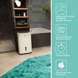 Deshumidificador SUNTEC DryFix 50 select APP - Para habitaciones de hasta 180 m2 o 450 m3 - con control por app - Deshumidificador de habitaciones Smart Home con deshumidificación de 50 l/día