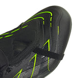 adidas Predator League Fold-Over Tongue Firm Multi Ground Football Boots, Botas de fútbol Unisex Adulto, Core Black/Carbon/Lucid Lemon, 45 1/3 EU