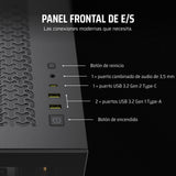CORSAIR 3500X ARGB Media-Torre ATX Caja de PC - Cristal Templado Panorámico - Compatible Placa Base de Conexión Inversa - 3X Ventiladores CORSAIR RS120 ARGB Incluidos - Negro