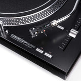 Reloop RP-4000 MK2 - Plato Giratorio de Cuarzo para DJ con accionamiento Directo de Alto par, Incluye Plato, Sistema de Toma OM Black, Casco, Alfombra de Deslizamiento y contrapeso, Negro