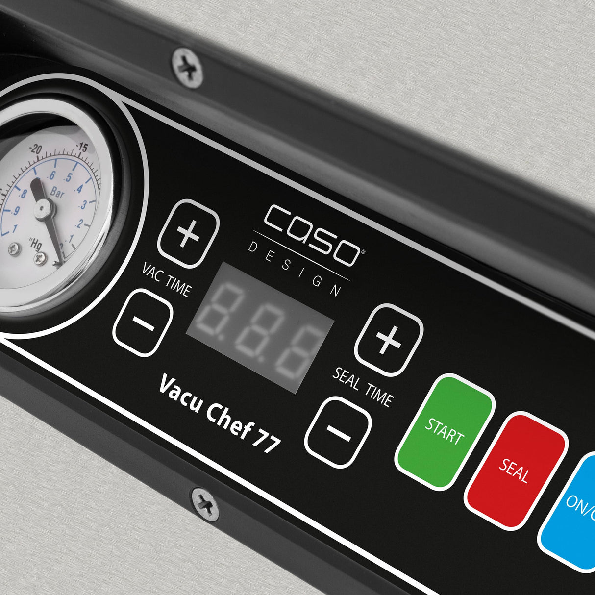 Caso VacuChef 77 Envasadora al Vacío, 630 W, 77 Litros, Acero Inoxidable, Gris