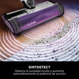 Shark Detect Clean & Empty Aspiradora sin Cable y sin Bolsa, tecnología Dirt Detect y Base de autovaciado de 2 l, 60 min. de autonomía, Anti Hair Wrap y Boquilla Estrecha y Cepillo, Blanco, IW3613EUT