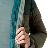 Helly Hansen W Verglas Glacier Down Jacket Abrigo, 485 Grey Cactus/Dark Creek, XS para Mujer