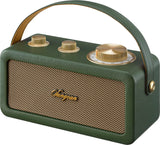 SANGEAN RA-101 Forest Gold/Altavoz PORTÁTIL. Diseño Retro de Madera y Piel sintética. Bluetooth 5.0. Autonomía 19 Horas con una Carga Completa. AUX-in para Fuentes de Audio externas.
