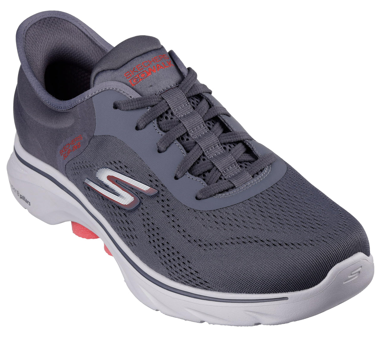 Skechers Go Walk 7, Zapatillas de Deporte Hombre, Gris Oscuro, 41 EU