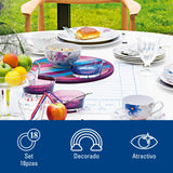 Villeroy & Boch – Mariefleur Servicio De Café 18 Piezas Multicolor, Apto Para Lavavajillas, Apto Para Microondas, Juego De Café, Juego Tazas De Café Con Plato, Premium Porcelain