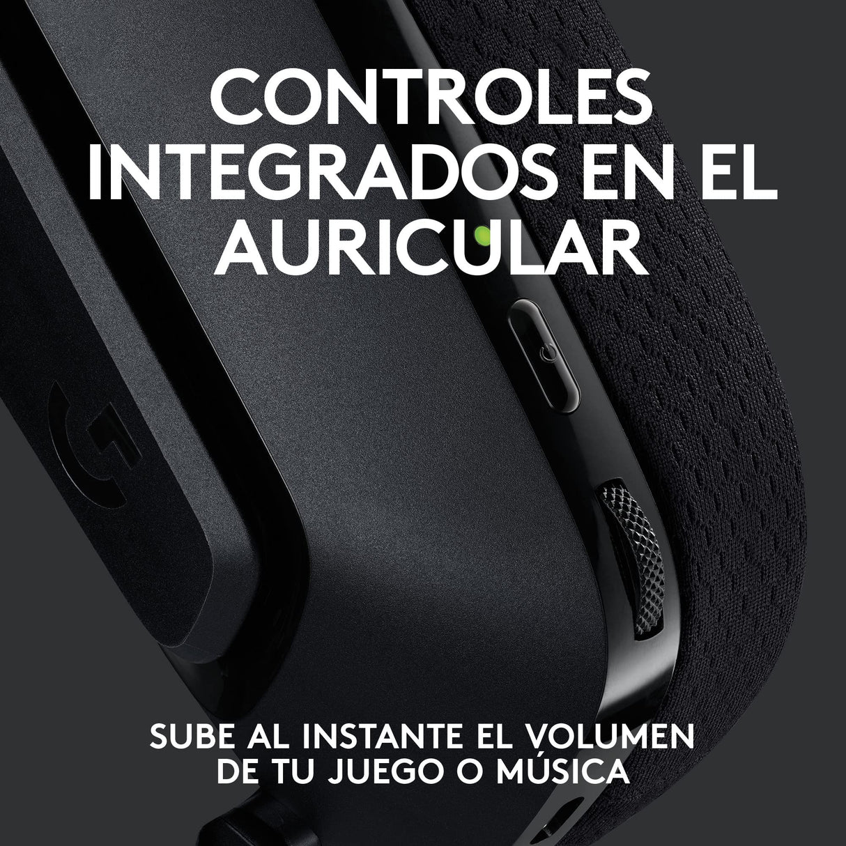 Logitech G535 LIGHTSPEED para gaming Auriculares inalámbricos con micrófono - Auriculares supraaurales ligeros, micrófono volteable para silenciar, estéreo, PC, PS4, PS5, recargables por USB - Negro