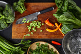 Fiskars Set de cuchillos, Sensei, 5 piezas, Cuchillo chef, Cuchillo pan, Cuchillo Santoku, Cuchillo verduras, Cuchillo para pelar, Acero inoxidable con alto contenido de carbono/plástico, 1025845