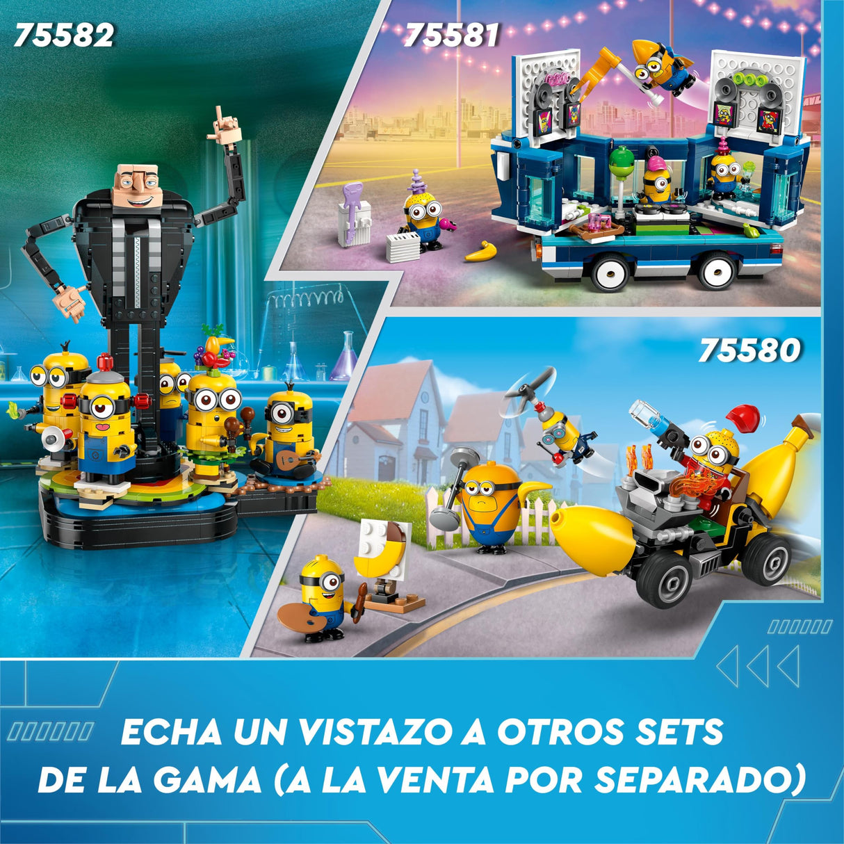 LEGO GRU 4: Mi Villano Favorito Minions y Mansión Familiar de GRU, Casa de Juguete para Construir con Figuras de Personajes de la Película, Regalo para Niños y Niñas de 8 Años o Más 75583