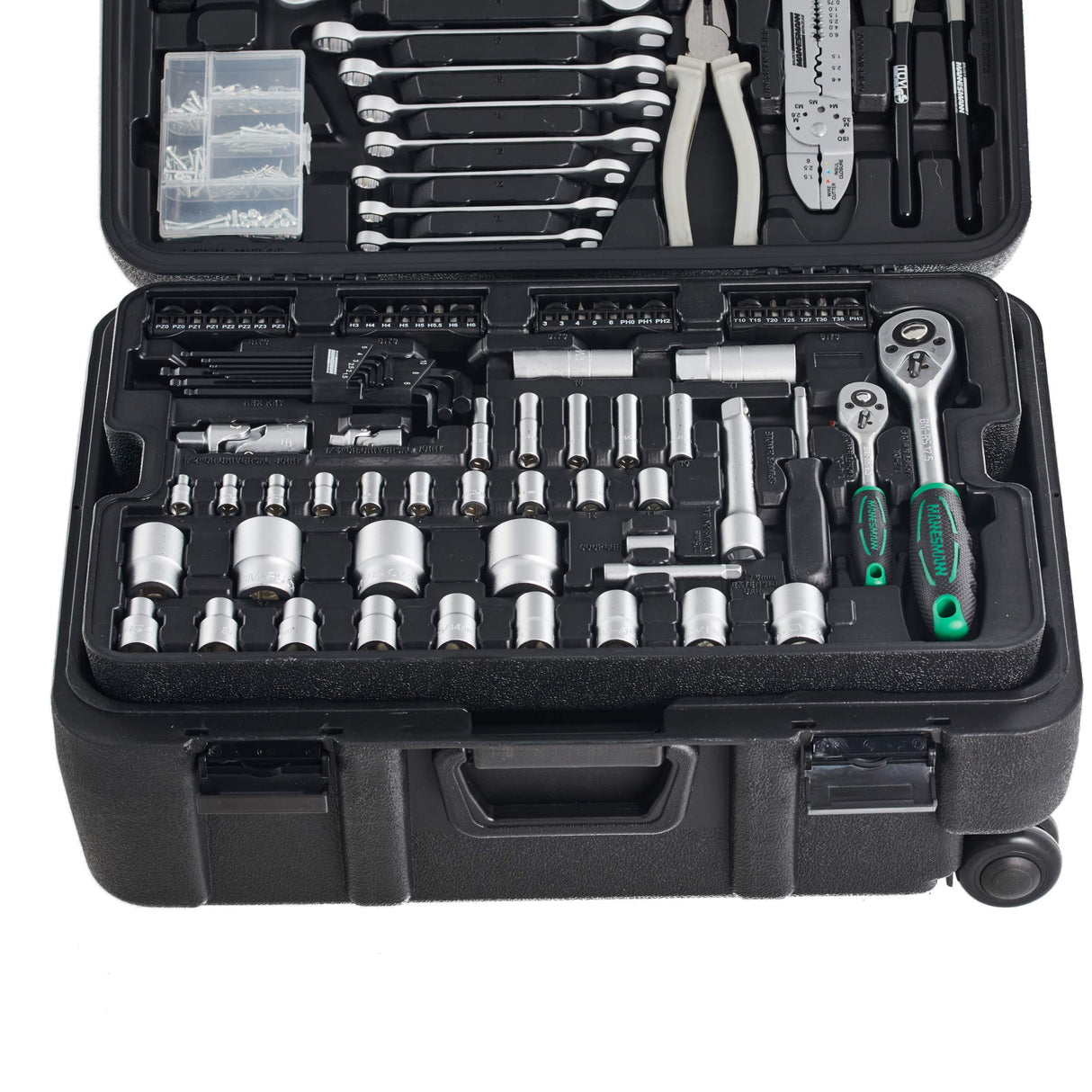 Mannesmann - M29070 - Maletín de herramientas móvil, 122 piezas