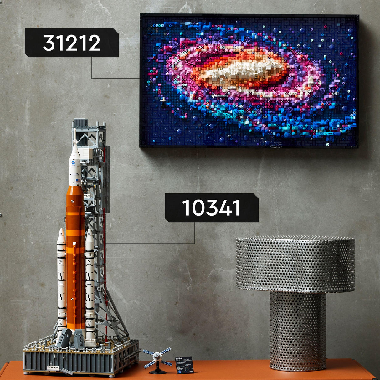 LEGO Art Galaxia Vía Láctea Arte Mural y Decoración de Pared para el Salón y Hogar, Regalo Creativo de Astronomía para Hombres y Mujeres, Maqueta para Adultos, Póster 3D 31212