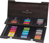 Faber-Castell 167400 - Estuche de Madera con 90 Rotuladores PITT - Punta de Pincel - Multicolor